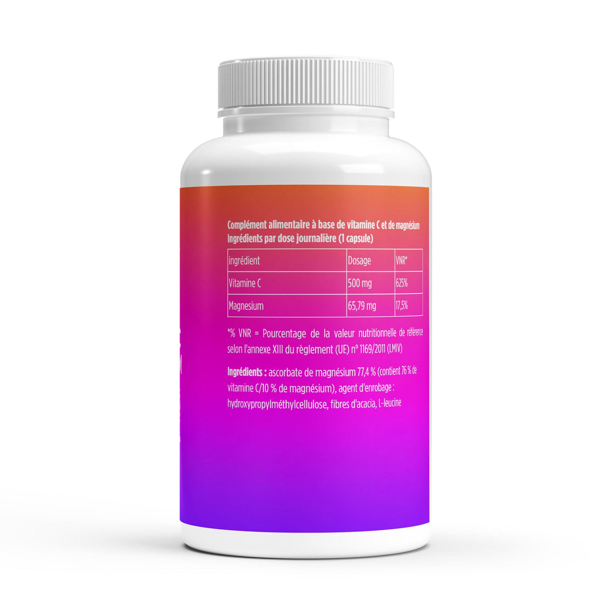 Vitamine C 500mg + Magnesium - Cure 8 mois