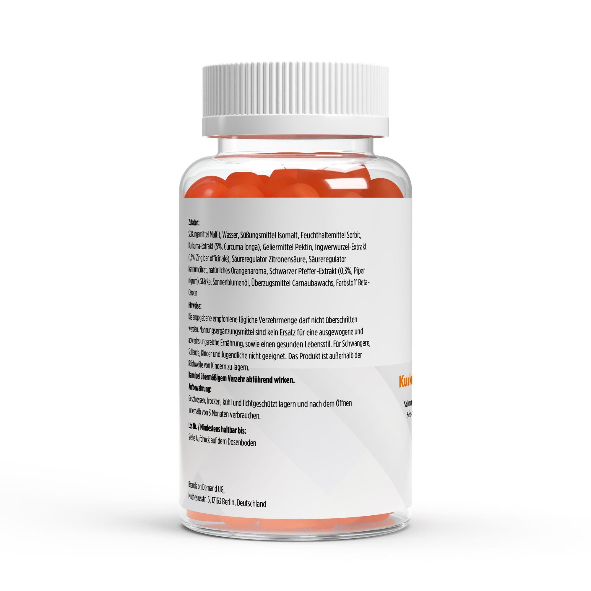 Gummies au curcuma, gingembre, poivre noir - 60 pièces.